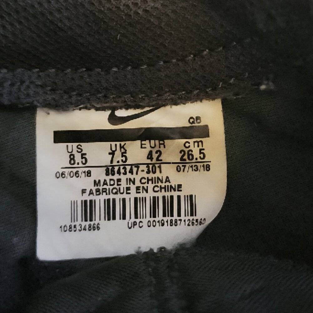Nike SB Zoom Blazer Low skate shoe Suede Green Sequoia Lace up Sz 8.5 864347-301 - Picture 6 of 7